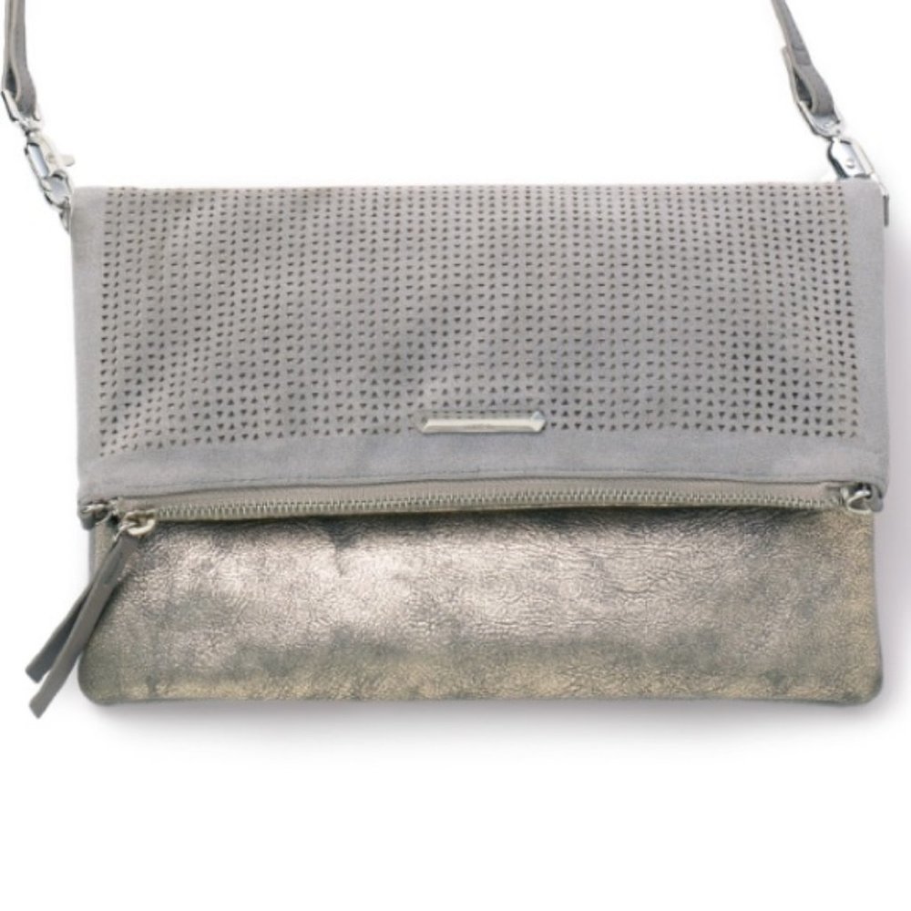 Stella and Dot Slate Grey Cross Body Purse